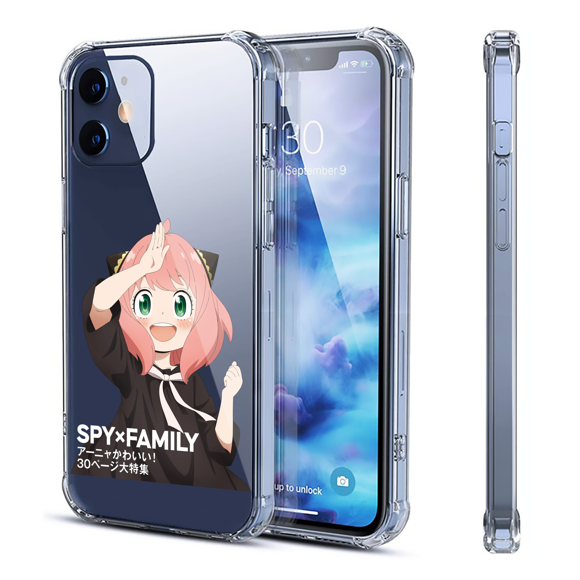 （画像用） SPY×FAMILY间谍家家酒 【iPhone 12シリーズ対応】透明スマホケース（クリアソフトケース）